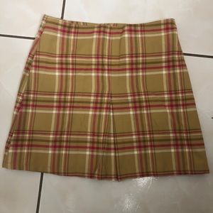 Old navy mustard yellow plaid skirt